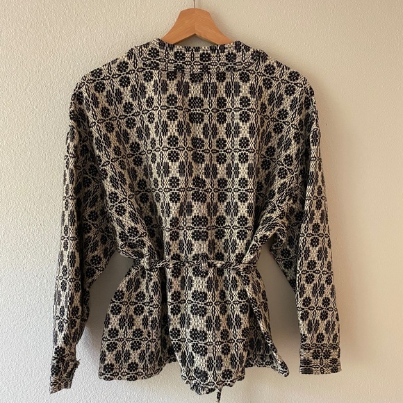 Madewell Geometric Jacquard Tie-Waist Jacket - Picture 6 of 8